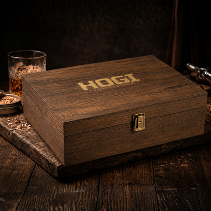 HOGI Smoker Set Premium - Duży Zestaw do wędzenia w drewnianej skrzynce