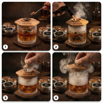 HOGI Smoker Set Premium - Zestaw do wędzenia w drewnianej skrzynce